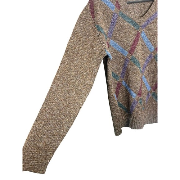 Vintage Cambridge Classics Sweater Mens XL Wool Grandpa Professor Pattern Argyle - Picture 5 of 9